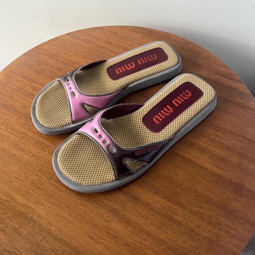 Vintage y2k Miu Miu slides